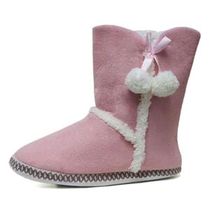 Dunlop Womens Faux Fur Lined Ankle Slipper Boots With Memory Foam (Pink Lizzy, Uk Footwear Size System, Adult, Women, Numeric, Medium, 9)