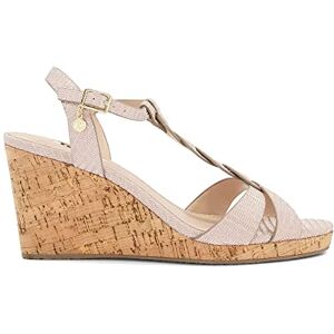 Dune London Dune Ladies Koala Plait T-Bar Strap Cork Wedge Heel Size Uk 3 Wedge Heel Casual Sandals