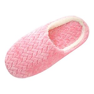 Haolei Women'S House Slippers Slip-On Anti-Skid Fleece Indoor Casual Shoes Sale Clearance Snow Slipper For Ladies Men Uk