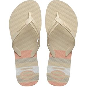 Havaianas Women's Elegance Print Flip-Flop, Beige, 3/4 UK