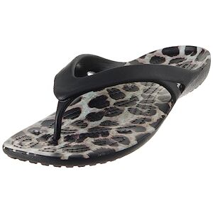 Crocs Women's Kadee II Flip W Clog, Black/Multi Animal, 3 UK