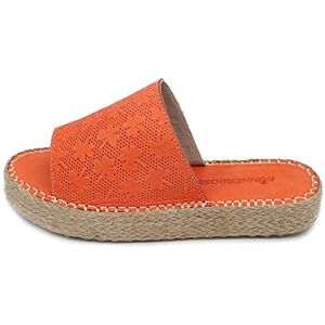 Bonateks Women's Derbtrlk100092 Wedge Sandal, Orange, 4 UK