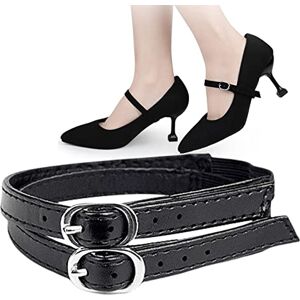 Dranng Invisible High Heel Shoe Straps Detachable Ankle PU High Heel Straps, Anti-Loose Buckle Flexible Shoe Straps Extender, for Women Holding Loose High Heels