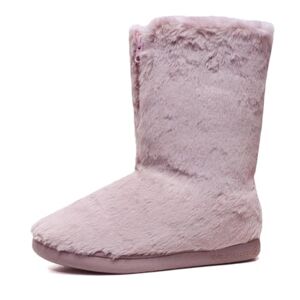 Dunlop Ladies Bootie Slippers Soft Warm Cosy Faux Fur Lined Sparkly Winter Ankle Boots (Pink Z, Uk Footwear Size System, Adult, Women, Numeric, Medium, 6)