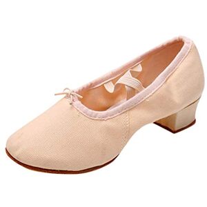 Generic Rope Shoe Lace Women Ladies Dancing Prom Ballroom Latin Ballet Dance Singles Shoes Flat Prom Shoes (Beige, 4)