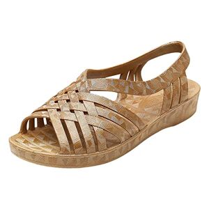 Generic Women'S Fashion Sandals Shoes New Sandals Summer Summer New Women'S Casual Sandals Anti Slip And Solid Soft Sole Home Sandals Women Heels Sandals Under 10 (Coffee, 6.5)