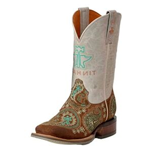 Tin Haul Western Boot Womens Wildrags Crackled Tan 14-021-0007-1464 Ta, Tan, 4 Uk