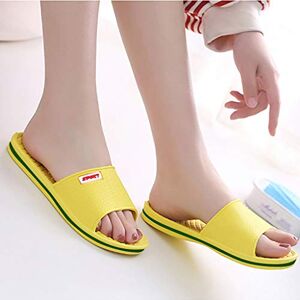 Generic Women'S Shoes Pumps Yellow Unisex Fashion Casual Couples Home Bathroom Shower Non-Slip Slippers Pool Shoes Military Shoes Women Heel, Yellow, 8 Uk