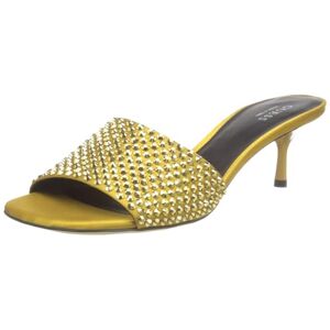 GUESS Women's EUGY Sandal, Gold, 8 UK