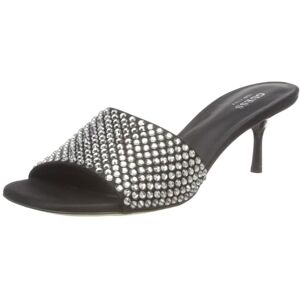 GUESS Women's EUGY Sandal, Black, 7 UK