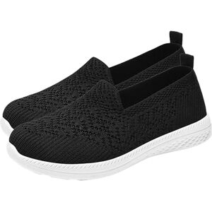 Generic Shoes Women'S Beach Women'S Casual Shoes Made Of Soft, Comfortable, Breathable Mesh With Flat For Summer Shoes Women'S Ankle Boots Heel, Black, 5 Uk