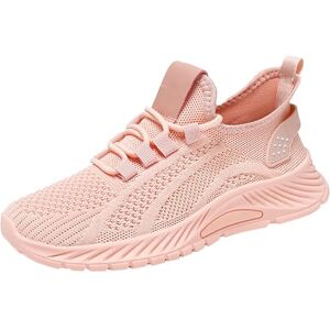 Generisch Fidelio Shoes Women Spring Summer Solid Color Breathable Mesh Fashion Casual Sports Shoes Women Ankle Boots Spring, Pink, 2/2.5 Uk