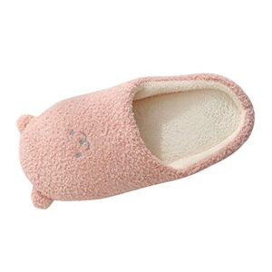 Generic House Slippers For Women Washable Women'S House Casual Snow Slippers Shoes Slip-On Indoor Bear Slippers Women'S Slipper Womens Slippers Size 8 Leather Slip On Indoor Outdoor (Pink, 7.5)