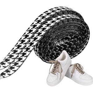 Generic Replacement Shoe Laces - Unique Print Striped Shoelaces Flat Laces - Thick Knitting, 1 Pair Shoe Accessories For Women & Men, Fits Espadrilles, Sneakers