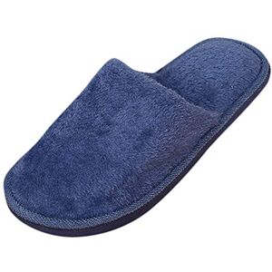 Iqyu Slippers Women'S Men'S Comfort Lined Felt Slippers Summer Beach Hiking Shoes Plush Slippers Mules Felt Slippers Lightweight Summer Slippers Men'S Shoes Flat Base, Navy, 9/9.5 Uk