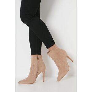 Oasis Josephine High Stiletto Heel Pointed Ankle Boots Taupe 8 female