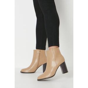Oasis June Almond Toe High Stacked Block Heel Ankle Boots Taupe 5,3,7,8,6,4 female