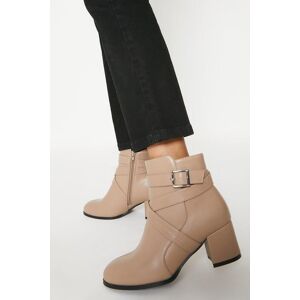 Wallis Womens Wide Fit Aurelia Cross Strap Ankle Boots - Neutral - Size: 4