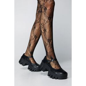 NastyGal Faux Leather Chunky Mary Jane Shoes