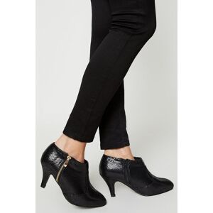 Good For The Sole: Extra Wide Fit Marley Comfort Zip Heeled Ankle Boots