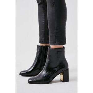 Faith: Marta Gold Heel Insert Ankle Boots