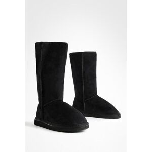 boohoo Calf High Cosy Shoe Boots