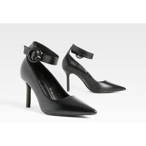 boohoo Buckle Detail Court Shoes