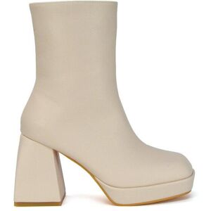 XY London 'Sylvie' Chunky Heel Square Toe Platform Ankle Boots