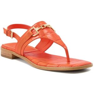 Dune London Womens Ladies Lexley - Casual Thong-Strap Sandals - Orange Leather (Archived) - Size Uk 4