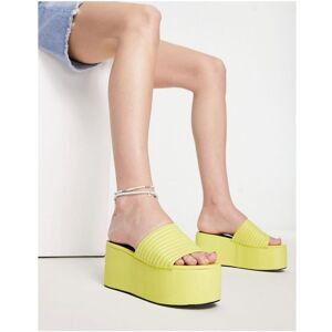 Simmi Shoes Womens London Saanvi Flatform Sandals In Yellow - Size Uk 7