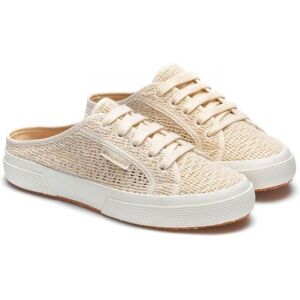 Superga Womens/ladies 2402 Macramé Mules (Raw Beige) - Light Pink - Size Uk 4