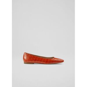 Lk Bennett Womens Phyllis Flats,Orange - Size Uk 6