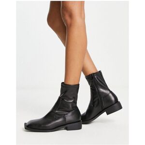 Raid Womens Annelien Square Toe Sock Boots In Black - Exclusive To Asos - Size Uk 5