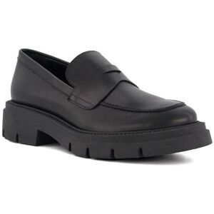 Dune London Womens Ladies Gracelyne Chunky Penny-Trim Loafers - Black Leather (Archived) - Size Uk 6