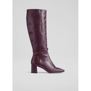 Lk Bennett Womens Sylvia Knee Boots,Bordeaux - Purple - Size Uk 5