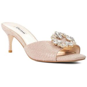 Dune London Womens Ladies Modify - Brooch Detail Mules - Rose Gold - Size Uk 4