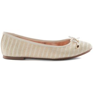 Dune London Womens Ladies Harping - Dd-Charm Ballet Flats - Neutral Multi Fabric - Size Uk 7