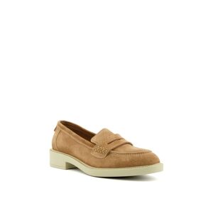 Dune London Womens Ladies Gazelles - Penny-Trim Loafers - Camel Leather (Archived) - Size Uk 4