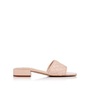 Dune London Womens Novi Quilted Mules - Nude Leather - Size Uk 3