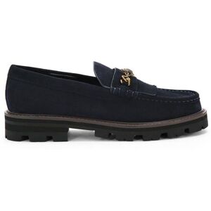 Kurt Geiger London Womens Suede Carnaby Chunky Loafer Loafers - Navy - Size Uk 3