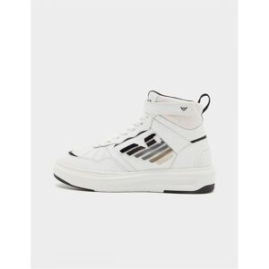 Armani Womenss Chunky High Top Trainers In White Leather - Size Uk 5