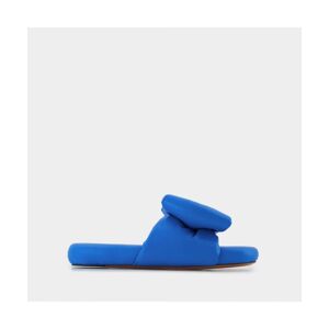 Off-White Womens Bow Padded Slides - Off White - Blue - Leather Leather (Archived) - Size Eu 36