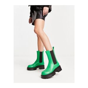 Raid Womens Delphine Chunky Ankle Boots In Green - Size Uk 4