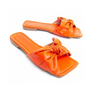 Montevita Womens Flat Sandal Palanti2 In Orange - Size Uk 4