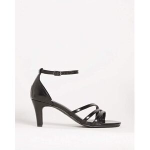 JD Williams Court Heeled Sandal EEE Fit Black 7 female