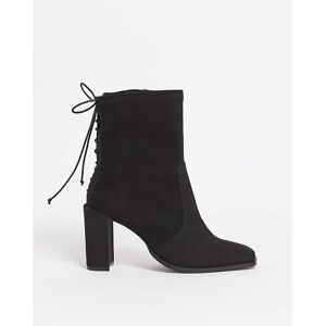 Simply Be Lace Up Back Ankle Boots Wide Black 8 Female