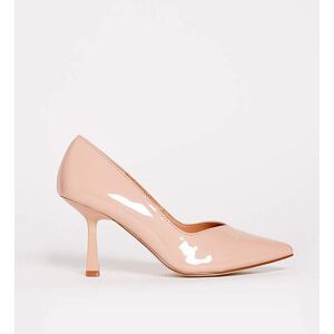 Simply Be Sweetheart Cut Heeled Shoes Ex Wide Peach 4 Female