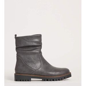 Cushion Walk Ruched Boot E Fit Grey 5 female