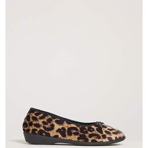 JD Williams Leopard Ballerina Slipper E Fit Leopard 9 female