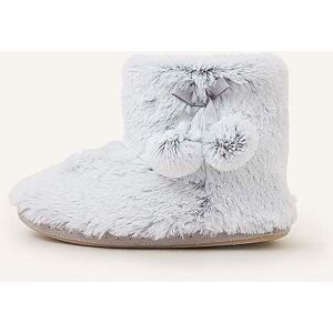 Accessorize Super Soft Slipper Boots Grey Medium Female